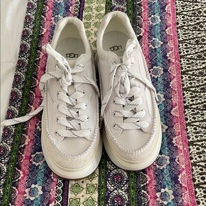 UGG Women's White Lace-Up Sneakers